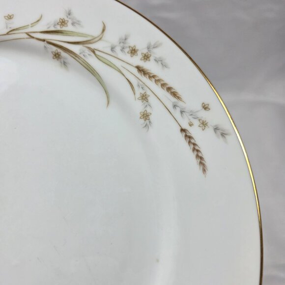 FOUR Fine China of Japan Golden Harvest Dinner Plates Gold Wheat Sprays on Rim - Picture 5 of 13
